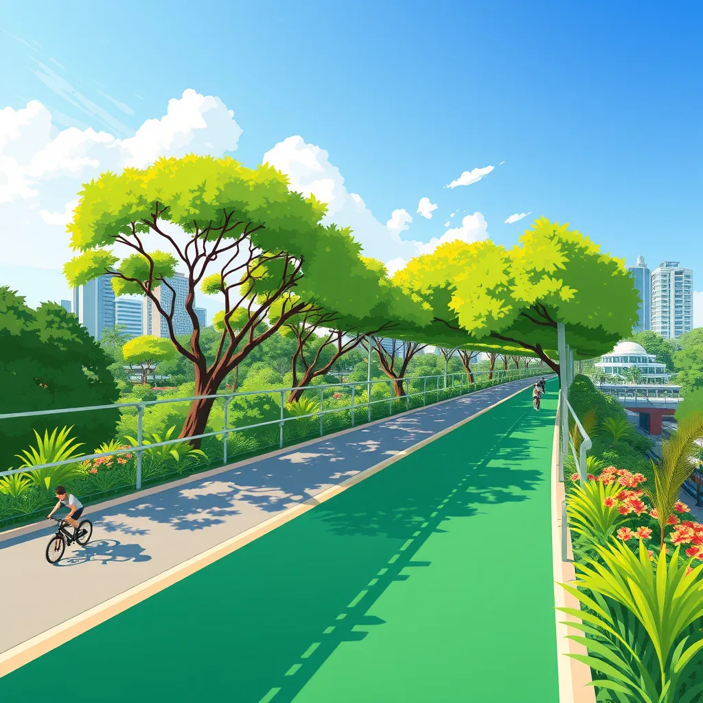 ‘สะพานเขียว’ ทางเดินและทางจักรยานลอยฟ้าเชื่อมสวนลุมพินีและสวนเบญจกิติ